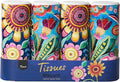 Car Tissues Holder with Facial Tissue, Car Tissue Box, Travel Tissues Cylinder,Suitable for Car Cup Holder(3-ply 4 Pack, 200 Sheets)