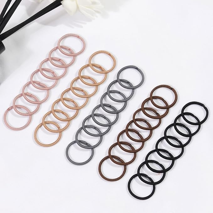CÉLLOT 360PCS Brown Baby Hair Ties, 2cm in Diameter No Crease Finger Rubber Hair Elastics,Small Thin Hair Ponytail Holders Hair Accessories for Baby Girls Toddlers Kids