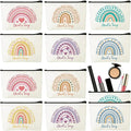 Sweetude 12 Pcs Girls Trip Gifts Favors Girls Weekend Gifts Rainbow Makeup Bag Portable Zipper Toiletry Cosmetic Bags Bachelorette Travel Pouch for Women Friendship Bestie Party Favors