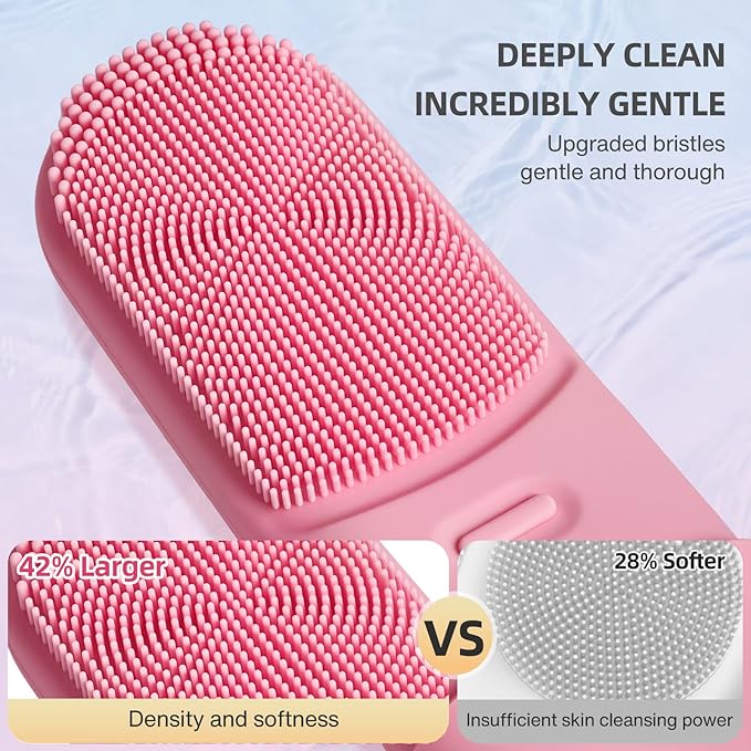 Face Scrubber with Heated,3 Modes Waterproof Rechargeable Portable Travel Size Makeup Remover Cleansing, Exfoliating and Massaging Facial Scrubber for Men &Women