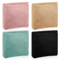 Abbylike 4 Pcs Small Makeup Bag Corduroy Cosmetic Pouch with Zipper Portable Little Bags for Purse Mini Pouch Cute Makeup Purse for Coin Essentials Items Women(Pure)