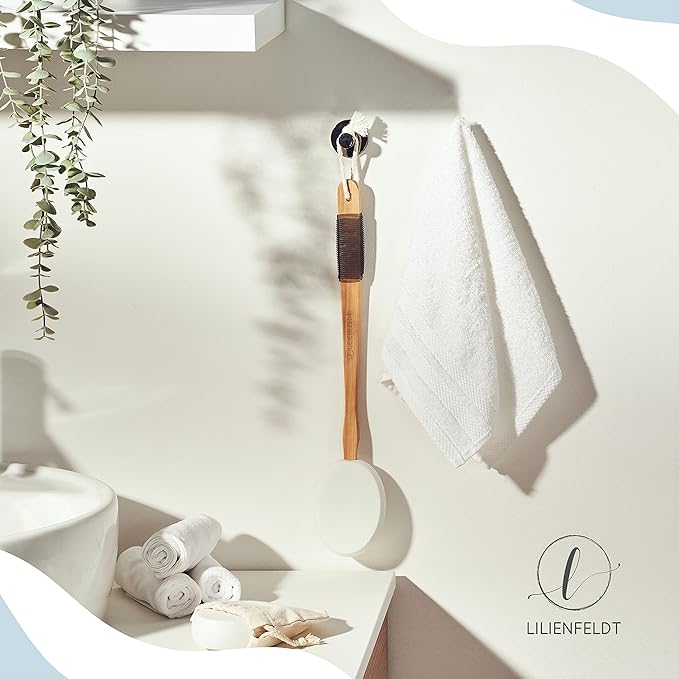 Bamboo Back Brush - Eco-Friendly Long Handled Lotion Applicator - Moisturizing - SKIN CLEANING BRUSH