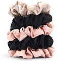 Kitsch Satin Scrunchies for Women - No Crease, Frizz Control | Softer Than Silk Scrunchies Gentle On Hair Scrunchies for All Hair Types | Stylish Hair Accessories College Essentials - Assorted, 5pcs