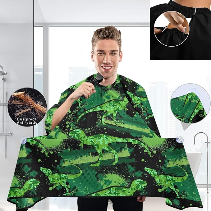 visesunny Professional Barber Cape Polyester Hair Cutting Salon Cape Apron Anti-Static Beard Bib Grooming Apron