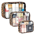 Clear Makeup Bags with Zipper, TSA Approved Travel Toiletry Bag, 3-Pack (Large, Small & Mini) Clear Cosmetic Bag, Waterproof Make Up Bag for Women, Car Bag Organizer & Car Organization Essentials