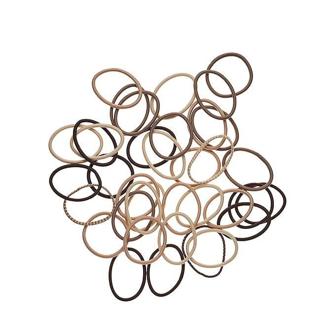 Goody Ouchless Hair Elastics – No Pull,No Breakage,Tangle-Free Hold for Thick,Curly,Coily & Textured Hair –,Blonde,Long-Lasting Ponytail Holders for Women & Men,37 Count (Pack of 2)