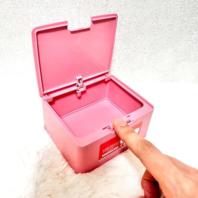can do Hellow Kitty One push One Touch Open Type Lid Accessory Cosmetics Case Box W4.2 × H3.5 × D2 inch,Multicolor, Japanese, Coral pink, 32771
