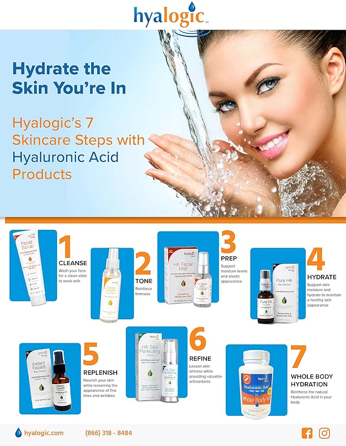 Episilk HA Facial Mist – Hydrating Hyaluronic Acid Spray for Skin Moisture, Helps with Wrinkle Reduction & Refreshing Non-Greasy Face Mist – 2 Ounce