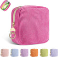 Period Bag for Teen Girls, Corduroy Sanitary Napkin Storage Bag, Menstrual Pad Pouches Tampon Holder for Purse