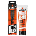 Wild Willies Round Brush and Conditioner Kit - The Better Brush for Styling Hair or Beard, with PROGRO - Softening, Hydrating, Strengthening & Nourishing for a Healthy Look