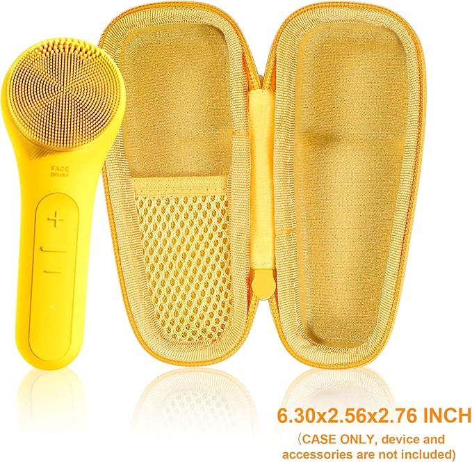 co2CREA Hard Carrying Case Compatible with NågraCoola CLIE 2 1 Sonic Facial Cleansing Brush (Yellow)