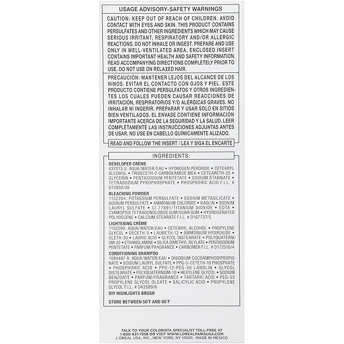 L’Oreal Paris Colorista Hair Bleach, Highlights Hair Color Kit, 1 Hair Bleach Kit