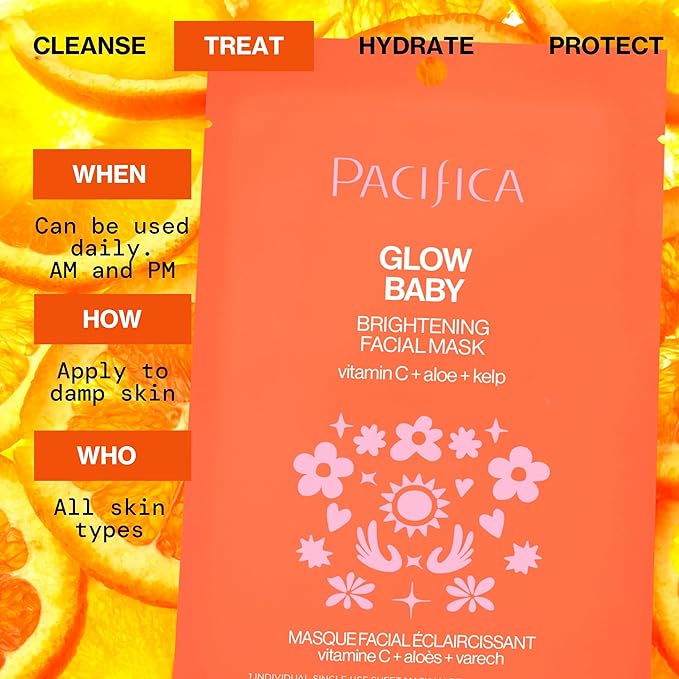 Pacifica, Facial Mask Brightening Glow Baby 0.6 Fl Oz