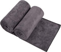Orighty Bath Towels Pack of 2 - Soft Feel Grey Bath Towel Sets, Highly Absorbent Microfiber Towels for Body, Quick Drying, Microfiber Towel for Sport, Yoga, SPA, Fitness, (27’’ x 54’’)