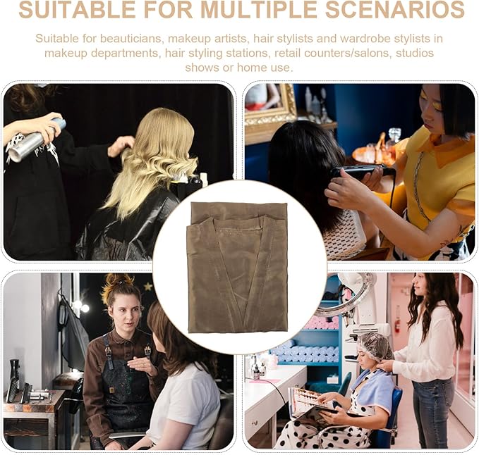 Hairdressing Client Gown Cape for Beauty Salon Barber Shop Comfortable Easy to Clean Hair Cutting Cape for Home Use Stylish Gold