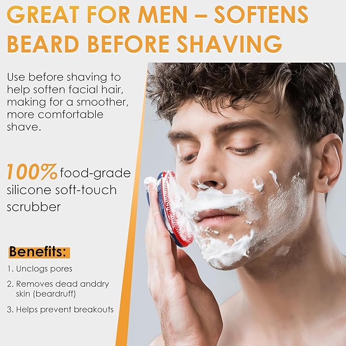 INNERNEED Magnetic Silicone Facial Cleansing Brush – Deep Pore Cleanser with Magnetic Therapy for Skin Circulation & Radiance – Soft, Hygienic, Durable – Gentle Face Scrubber for All Skin Types
