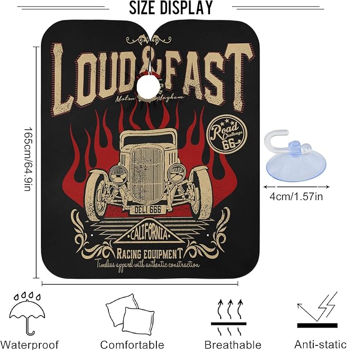 visesunny Professional Barber Cape Polyester Hair Cutting Salon Cape Apron Anti-Static Beard Bib