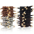 40 PCS Elastics Knotted Hair Ties for Women, Adjustable No Damage Ponytail Holders for Women Girls, 5MM Rubber Bands for Hair, 4 Colors
