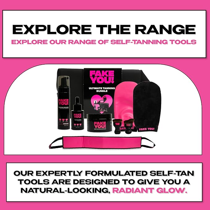 Fake You! Tanning Drops – Self Tanner for Natural Glow – Buildable Face & Body Tan – Streak-Free Finish – Long-Lasting Hydration/Sunless Tanning – 30ml