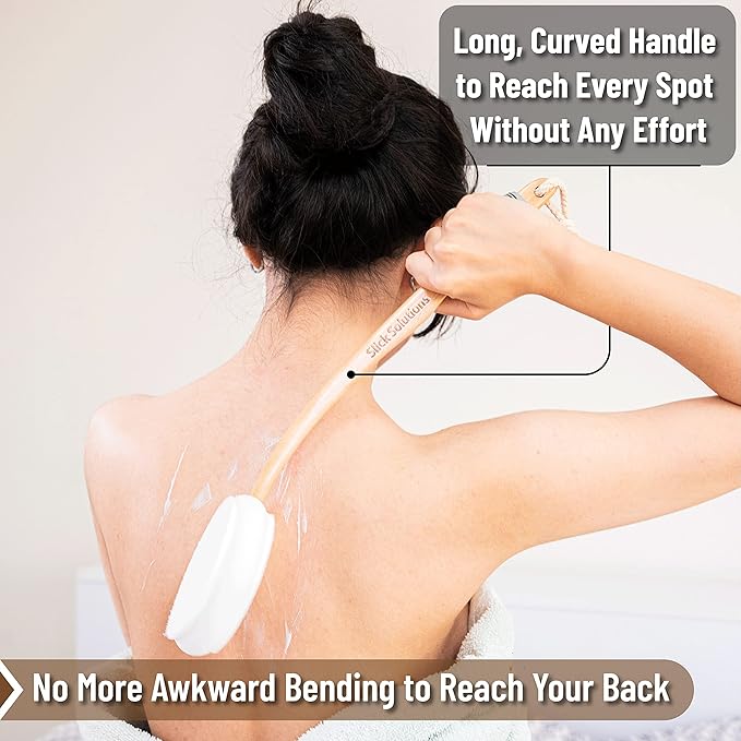 Slick- Lotion Applicator, 17 inch, Applicators for Your Back, Back Applicator Lotion, Certified Organic, Easy Reach Washable, Applicators, Self Tanner For All Skin Tone