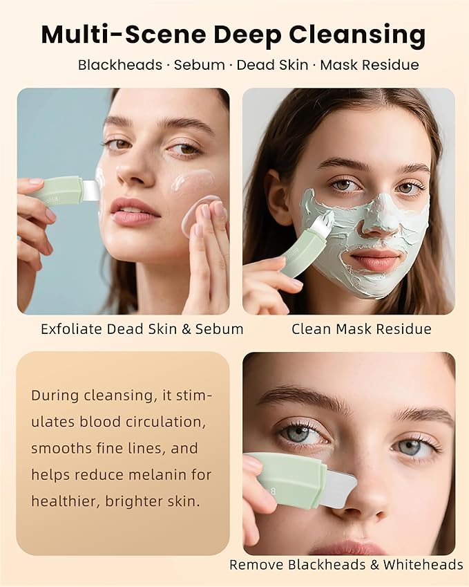 Blackhead Remover Tool – Dual-Head Face Scraper & Pore Cleaner for Deep Facial Cleansing, Nose Scraper for Nose & T-Zone, Skin Care Tool for Men and Women