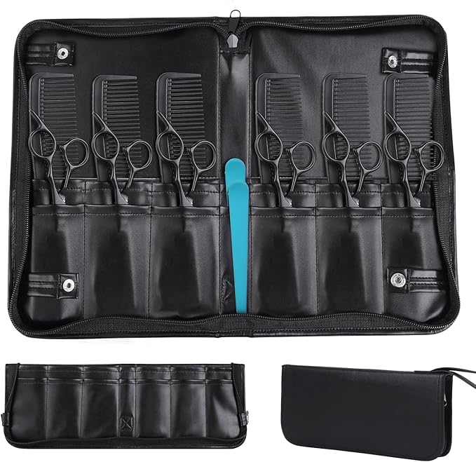 Hair Stylist Shear Scissors Holder Bag Shear Holder Shear Cases for Hairstylists Grooming Scissors Storage Barber Pouch Cases for Hairdressers, Professional Scissors Organizer Bag Salon Tools Case
