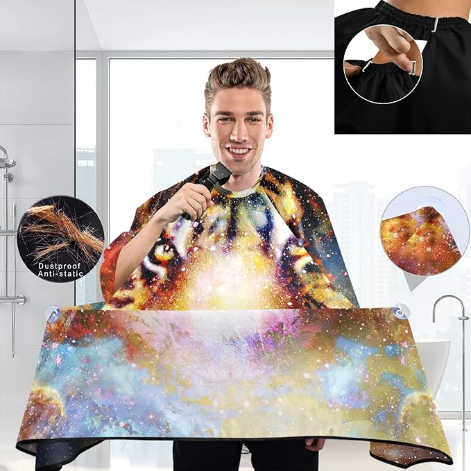 visesunny Professional Barber Cape Polyester Hair Cutting Salon Cape Apron Anti-Static Beard Bib Grooming Apron