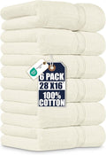 Utopia Towels 6 Pack Premium Hand Towels Set, 16 by 28 inches, 100% Ring Spun Cotton, Ultra Soft and Highly Absorbent 600GSM Towels for Bathroom, Gym, Shower, Hotel, and Spa, Ivory