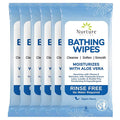 Nurture XL Rinse Free Bathing Wipes for Adults w/Aloe | Waterless Cleansing for sensitive skin | Disposable Adult Body Bath Wet Wipe for Disabled Bedridden | 48 wipes