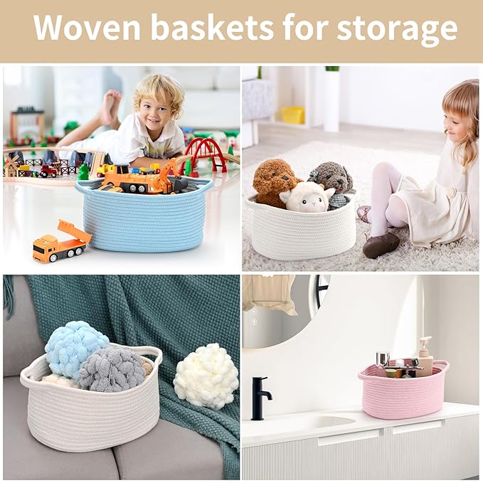 Cute Burgundy Woven Gift Basket – Empty Burr Baskets for Valentines Day Birthday Raffle, Decorative Storage Organizer Box for Toys Seasonal Decor (13" D x 8" W x 6" H)