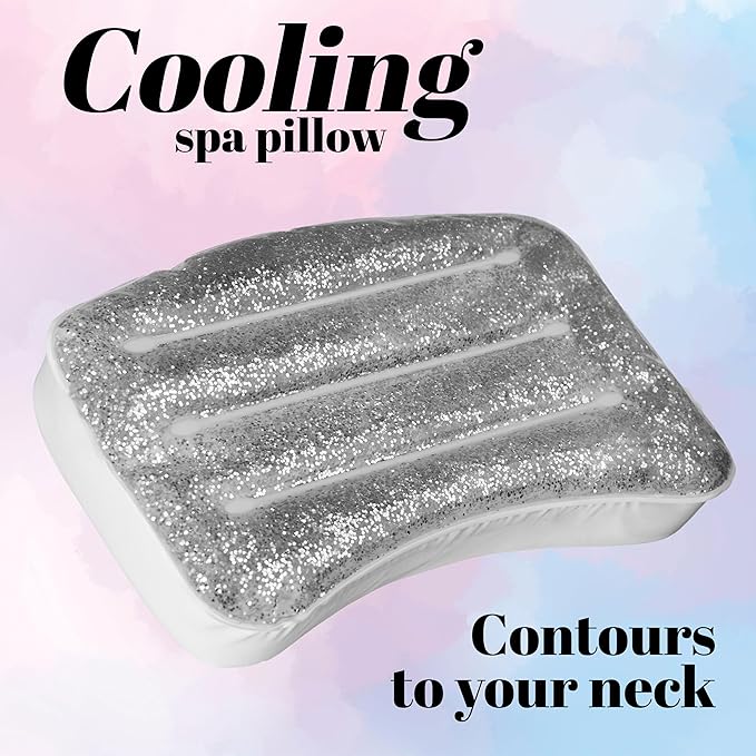 1pc Spa Pillow, Glitter Gel Cooling Bathtub Hot Tub Relaxation Cushion, Accessory Product Woman Gift