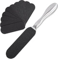 Biutee Foot File for Dead Skin Pedicure Foot Files Callus Remover Professional Sandpaper Pedicure Tools Reusable Stainless Steel Double Sided Foot Rasp Foot Scrubber Pedicure with 12 Replaceable Pads