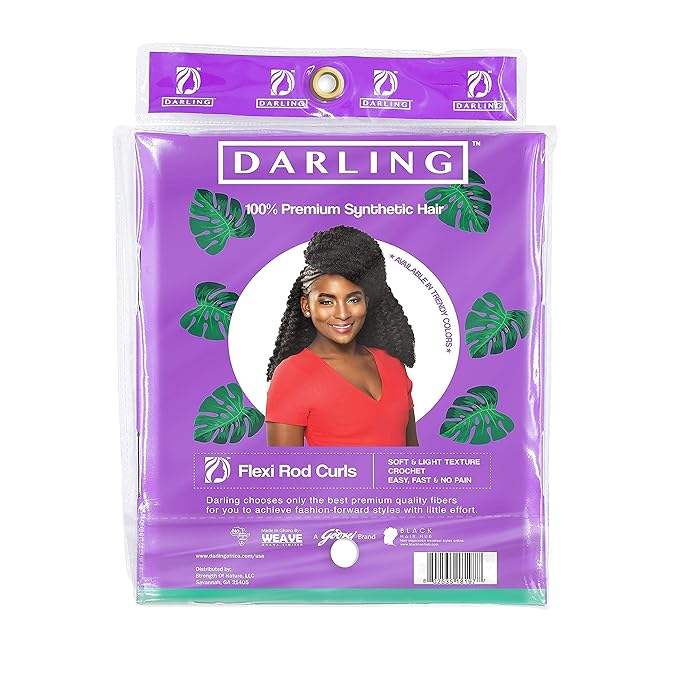 Darling Flexi Rod Curls 2X Crochet Hair Extensions, (1 pack of 2x per pack), Natural & Soft Texture, Fluffy Wand Curl, 14 Inch, #1/27
