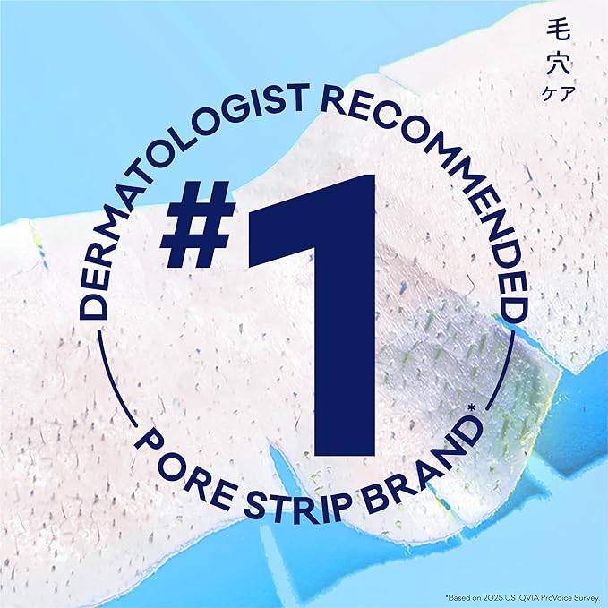 Bioré Nose+Face Blackhead Remover Strips, Deep Cleansing Strips for Nose, Chin, or Forehead, Instant Blackhead Removal and Pore Unclogging, Oil-free, Non-Comedogenic Use, Value Size 24 Count