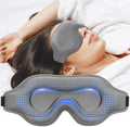 Weighted Eye Mask for Sleeping, 3D Contoured Sleep Mask Blackout with Adjustable Strap, Lash Extensions Sleeping Mask for Travel, Eye Cover Blindfold for Men Women (Gray, 4.6oz)