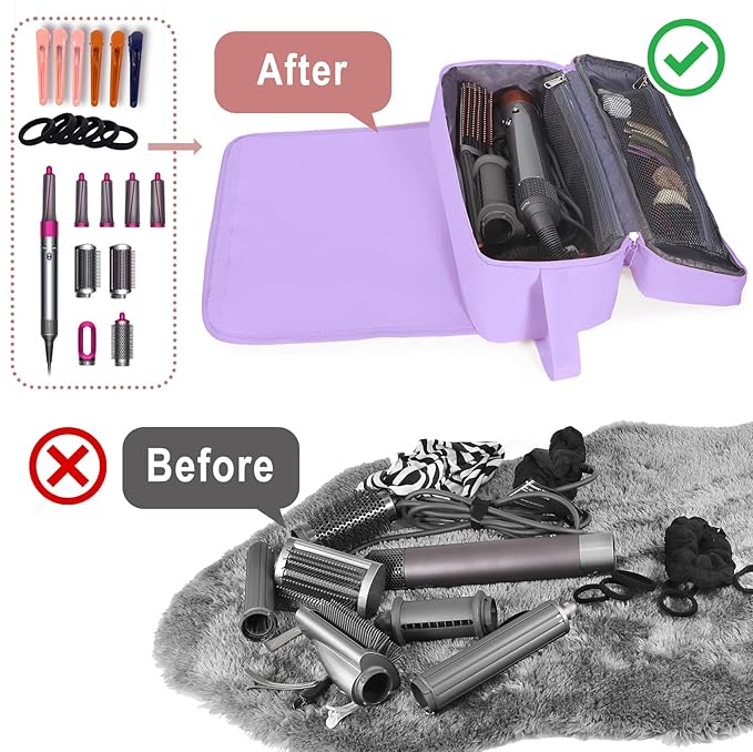Hair Tools Travel Bag with Heat Resistant Mat Hair Styling Accessories Storage Case for Hair Dryer Flat Iron Straightener Curling Iron Haircare Accessories Travel Essentials for Women