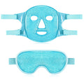 Geyoga Gel Ice Face Eye Mask Cooling Face Eye Masks for Reducing Puffiness, Dark Circles, Redness, Pain Relief, Migraine, Stress, Hot/Cold Pack Compress with Soft Plush Backing (Sky Blue)