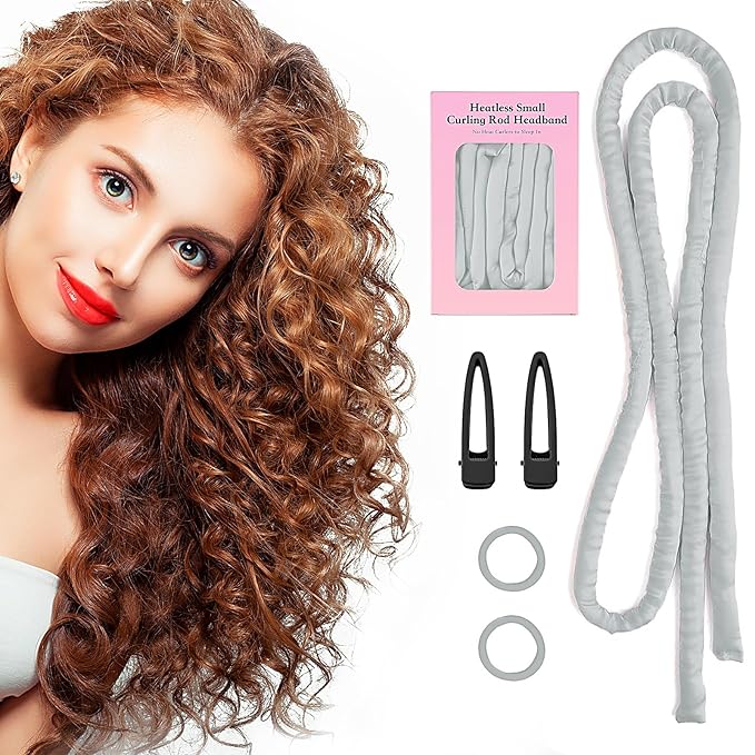 Small Heatless Curling Rod Headband - Upgraded 60" Extra Long Soft Hair Rollers to Sleep In for No Heat Curls