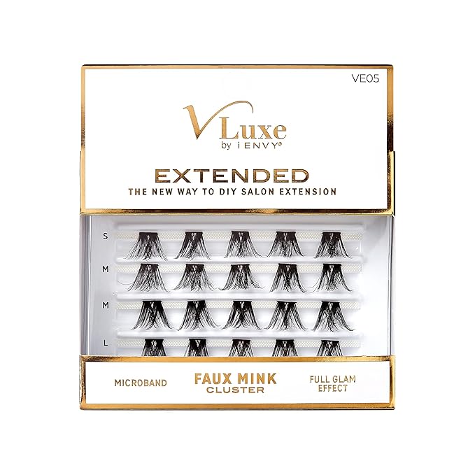 i•ENVY Extended False Eyelashes Faux Mink Featherlight Reusable Artificial Eyelashes Multipack Lash Clusters