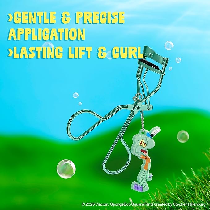 wet n wild Eyelash Curler & Charm, Gentle Silicone Cushion Pad, Curls & Lifts Lashes – Squidward