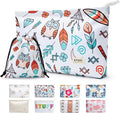WLLWOO WLLWOO 2pcs Travel Make Up Bags-Cosmetic Bag Nylon Waterproof Large Wide Zipper Coin Purse Travel Toiletry Small Makeup Pouch For Women