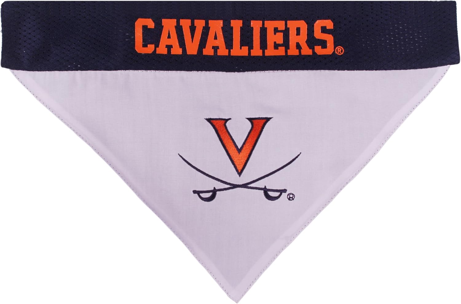 Pets First Collegiate Pet Accessories, Reversible Bandana, Virginia Cavaliers, Small/Medium