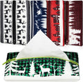 Sherr 5 Pieces Tissues Purse Pocket Tissue Holder Reusable Travel Tissue Pouch Fabric Zipper Enclosed Small Size Flower Pattern Tissue Holder for Purse Coins for Christmas, 5.25 x 3 Inches
