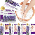 40 PCS Foot Soak, Pedicure Kit Foot Soak Set With Bubble Salt, Sugar Scrub, Massage Mask, Massage Lotion In a Box 4 Step Foot Spa Kit For Dry Cracked Feet, Tired Feet,10 Set Lavender