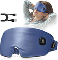 Heat Eye Mask for Dry Eyes Silk: Cordless Heated Pad for Stye Treatment Sinus Pressure Relief - Rechargeable Moist Heating Warm Compress for Eye Strain Headache - Washable Sleep Warming