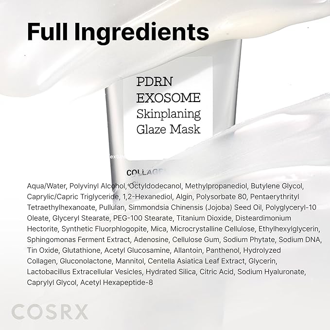 COSRX PDRN Exosome Glaze Wrapping Mask for Face with Salmon DNA PDRN, Easy Peel-Off Overnight Mask for Glass Skin, 1.69 fl. Oz, Korean Skin Care