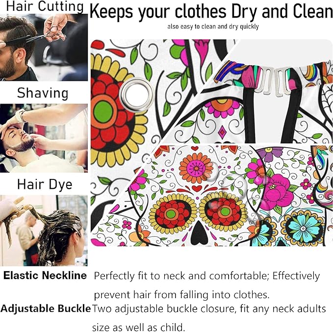 visesunny Professional Barber Cape Polyester Hair Cutting Salon Cape Apron Anti-Static Beard Bib Grooming Apron