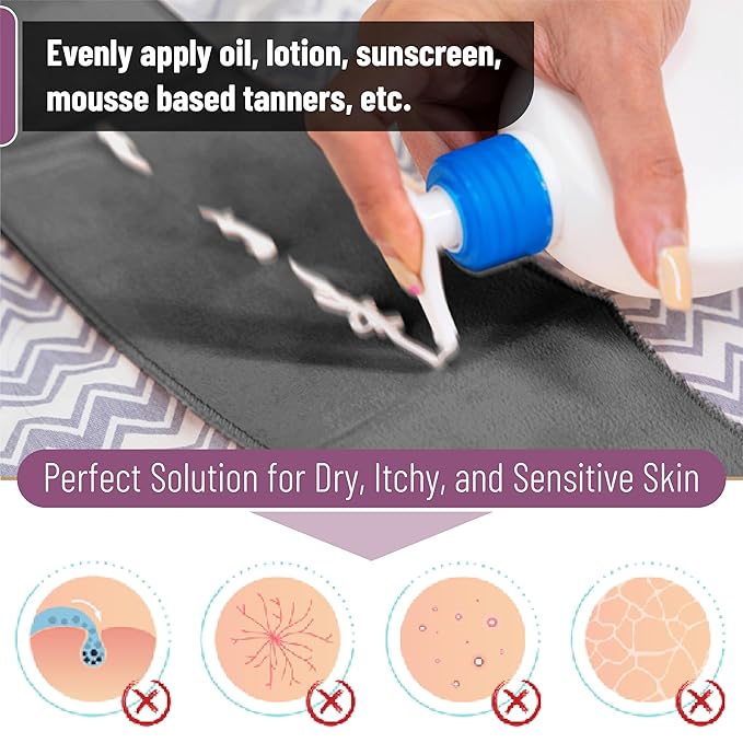 Slick- Lotion Applicator for Your Back, Grey, Easy Application of Lotions and Creams, Smooth and Even Application to Entire Back, Sunscreen Applicator for Back