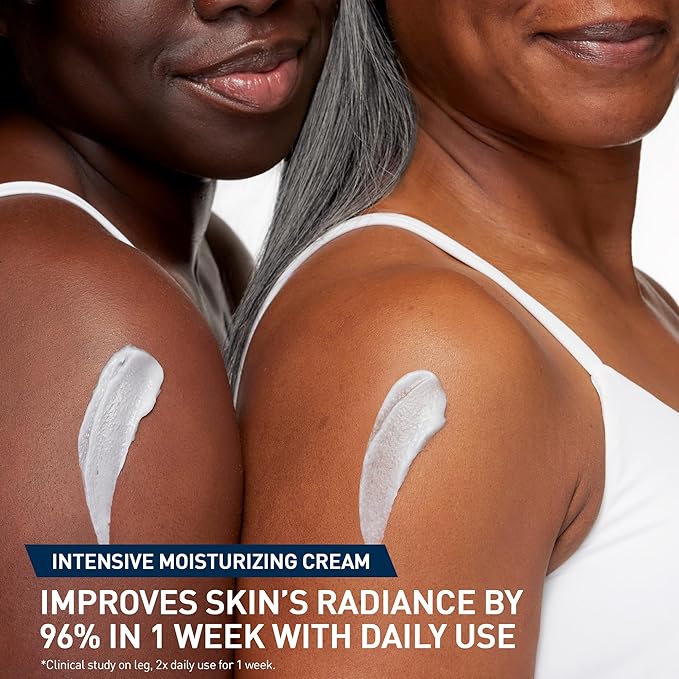 CeraVe Intensive Moisturizing Cream,Body Moisturizer With Shea Butter,72H Hydration + Skin Barrier Repair,Fragrance-Free Body Lotion For Extremely Dry Skin,19oz,(Pack of 2)