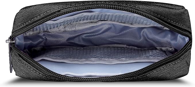E-Tree Cute Small Pouch, Makeup Cosmetic Bag,Make up Bag for Purse,Toiletry Zipper Pouch,Tech Bag,Electronic Organizer Travel Case,Storage Pouches for Organization Black